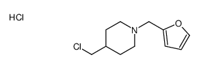 4-(chloromethyl)-1-(furan-2-ylmethyl)piperidine,hydrochloride Structure