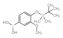 4-(叔丁基二甲基甲硅烷基氧基)-3-甲氧基苯硼酸结构式