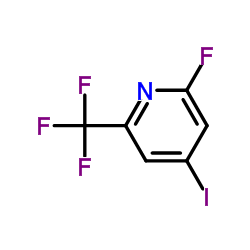 2-氟-4-碘-6-(三氟甲基)吡啶结构式