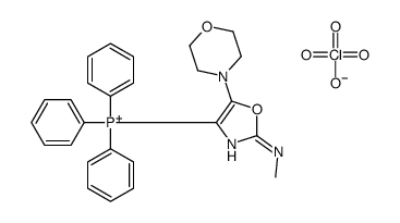 [2-(methylamino)-5-morpholin-4-yl-1,3-oxazol-4-yl]-triphenylphosphanium,perchlorate Structure