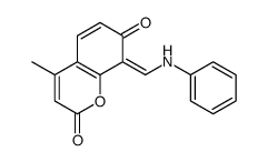 8-(anilinomethylidene)-4-methylchromene-2,7-dione结构式