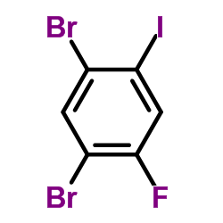 2,4-Dibromo-5-fluoroiodobenzene结构式
