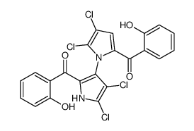 (4,4',5,5'-Tetrachloro-1'H-1,3'-bipyrrole-2,2'-diyl)bis[(2-hydrox yphenyl)methanone] Structure
