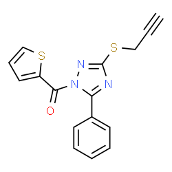 5-PHENYL-3-PROP-2-YNYLTHIO(1,2,4-TRIAZOLYL) 2-THIENYL KETONE结构式