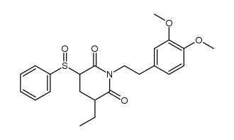 1-(3,4-dimethoxyphenethyl)-3-ethyl-5-(phenylsulfinyl)piperidine-2,6-dione结构式