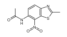 N-(2-methyl-7-nitro-benzothiazol-6-yl)-acetamide结构式