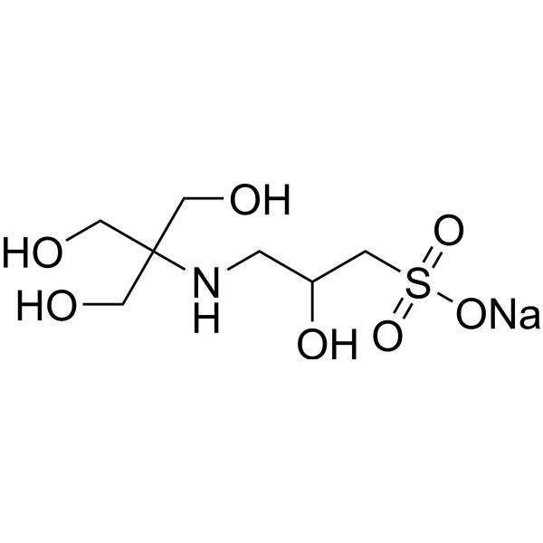 3-[N-三(羟甲基)甲胺]-2-羟基丙磺酸 钠盐结构式