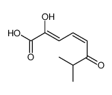 (2E,4Z)-2-hydroxy-7-methyl-6-oxo-2,4-octadienoic acid Structure