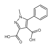 1-methyl-5-phenylpyrazole-3,4-dicarboxylic acid Structure