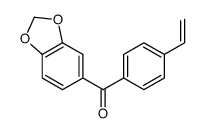 1,3-benzodioxol-5-yl-(4-ethenylphenyl)methanone结构式
