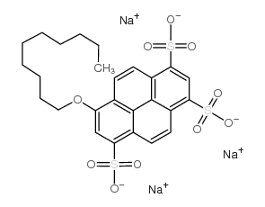 8-decyloxypyrene-1,3,6-trisulfonic acid trisodium salt structure