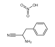 2-amino-3-phenylpropanenitrile nitrate Structure