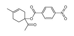 (1-acetyl-4-methylcyclohex-3-en-1-yl) 4-nitrobenzoate结构式