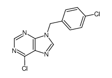 6-chloro-9-[(4-chlorophenyl)methyl]-9H-purine结构式