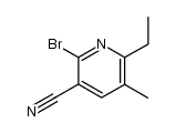 2-bromo-6-ethyl-5-methyl-3-pyridinecarbonitrile Structure