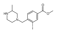 3-碘-4-((3-甲基哌嗪-1-基)甲基)苯甲酸甲酯结构式