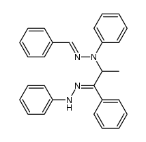 2-(2-benzylidene-1-phenylhydrazino)-1-phenyl-1-propanone phenylhydrazone结构式