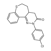 2-(4-chlorophenyl)-4,4a,5,6-tetrahydro-(1)benzothiepino[5,4-c]pyridazine-3(2H)-one结构式