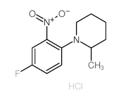 1-(4-Fluoro-2-nitrophenyl)-2-methylpiperidine hydrochloride结构式
