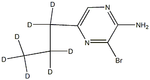 2-Amino-3-bromo-5-(n-propyl-d7)-pyrazine Structure