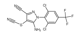 5-amino-1-(2,6-dichloro-4-trifluoromethyl-phenyl)-4-thiocyanato-1H-pyrazole-3-carbonitrile结构式