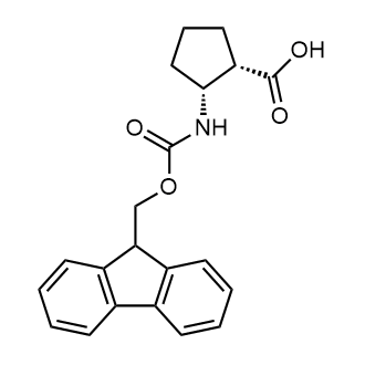 (1S,2R)-2-((((9H-芴-9-基)甲氧基)羰基)氨基)环戊烷-1-羧酸结构式