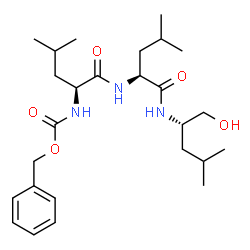 苄基((S)-1-(((S)-1-(((S)-1-羟基-4-甲基戊-2-基)氨基)-4-甲基-1-氧代戊烷-2-基)氨基基)-4-甲基-1-氧代戊烷-2-基)氨基甲酸叔丁酯结构式