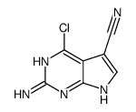 2-氨基-4-氯-7h-吡咯并[2,3-d]嘧啶-5-甲腈结构式