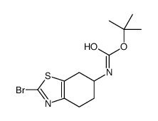 (2-溴-4,5,6,7-四氢苯并[d]噻唑-6-基)氨基甲酸叔丁酯结构式