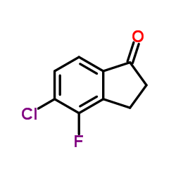 5-氯-4-氟-2,3-二氢-1H-茚-1-酮结构式