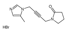 1-[4-(5-methylimidazol-1-yl)but-2-ynyl]pyrrolidin-2-one,hydrobromide Structure