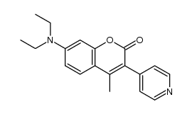 7-(diethylamino)-4-methyl-3-(pyridin-4-yl)-2H-chromen-2-one结构式