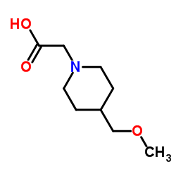 [4-(Methoxymethyl)-1-piperidinyl]acetic acid结构式