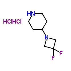 4-(3,3-二氟氮杂环丁烷-1-基)哌啶二盐酸盐结构式