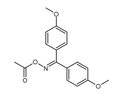 bis(4-methoxyphenyl)methanone O-acetyl oxime Structure