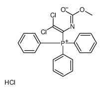 [2,2-dichloro-1-(methoxycarbonylamino)ethenyl]-triphenylphosphanium,chloride Structure