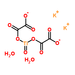 Potassium titanium oxide oxalate 2-hydrate structure