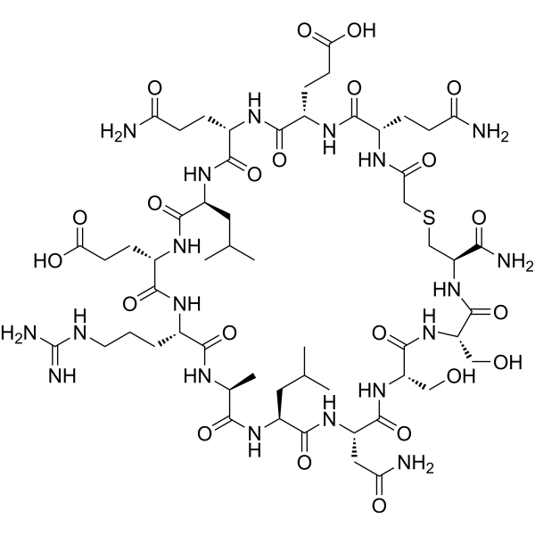 Thioether-cyclized helix B peptide, CHBP结构式
