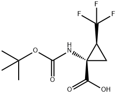 (1S,2S)-1-{[(tert-butoxy)carbonyl]amino}-2-(trifluoromethyl)cyclopropane-1-carboxylic acid picture