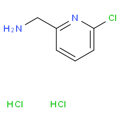 (6-氯吡啶-2-基)甲胺二盐酸盐结构式