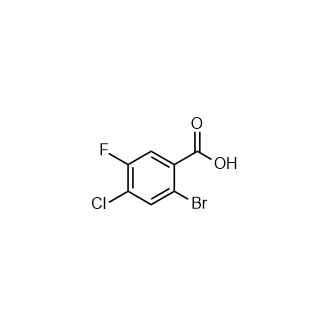2-溴-4-氯-5-氟苯甲酸结构式