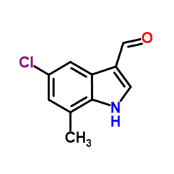 5-氯-7-甲基-吲哚-3-甲醛结构式