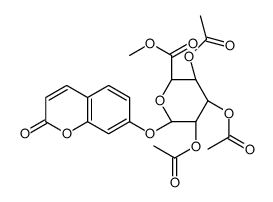 7-羟基香豆素2,3,4-三-O-乙酰基-β-D-葡糖苷酸甲酯结构式