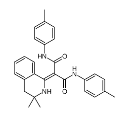 2-(3,3-dimethyl-2,4-dihydroisoquinolin-1-ylidene)-N,N'-bis(4-methylphenyl)propanediamide结构式