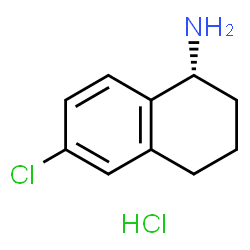 (R)-6-氯-1,2,3,4-四氢萘-1-胺盐酸盐结构式