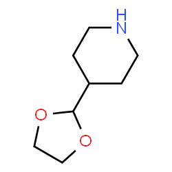 4-(1,3-二氧戊环-2-基)哌啶结构式
