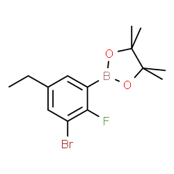 3-Bromo-5-ethyl-2-fluorophenylboronic acid pinacol ester结构式