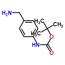 tert-Butyl N-[4-(aminomethyl)phenyl]carbamate Structure
