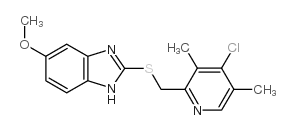 4-Desmethoxy-4-chloro Omeprazole Sulfide structure
