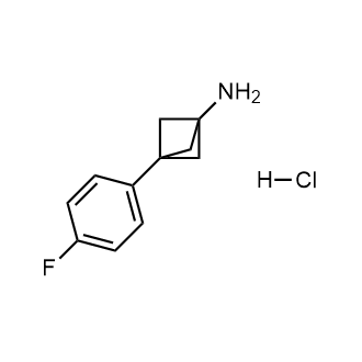 3-(4-氟苯基)双环[1.1.1]戊-1-胺盐酸盐结构式